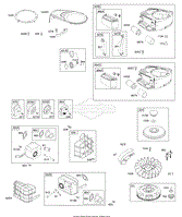 AIR CLEANER, BLOWER HOUSING, EXHAUST SYSTEM, FLYWHEEL