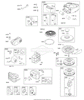 BLOWER HOUSING, EXHAUST SYSTEM, FLYWHEEL