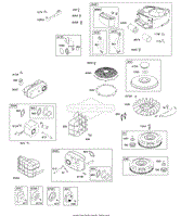 AIR CLEANER, BLOWER HOUSING, EXHAUST SYSTEM, FLYWHEEL