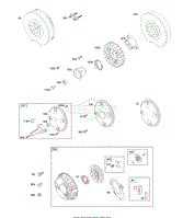 Flywheel, Rotating Screens, Rewind Starter