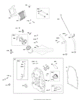 Crankcase Cover, Oil Cooler, Lubrication, Dipstick