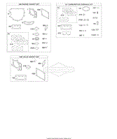 Engine/Valve Gasket Set, Carburetor Overhaul Kit