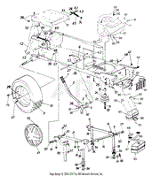 Deck Lift, Wheel Rear, Muffler And Engine Accessories