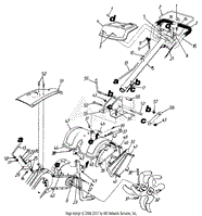 Rear Tine Tiller - Upper Assembly