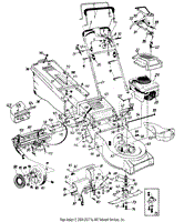 Engine, Grass Catcher, Mulching Kit And Chute Deflector