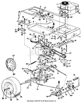 Wheels, Rear/Drive/Frame, Lower/Pedal Assembly