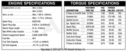 Engine &amp; Torque Specifications