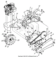 Rear Tine Tiller - Lower Assembly