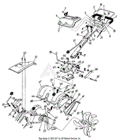 Rear Tine Tiller - Upper Assembly