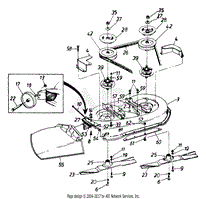 Deck Chute And Blade Spindle Assembly