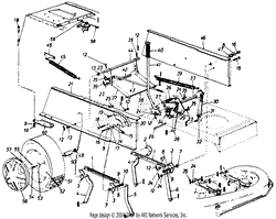 Upper Frame, Deck Lift Assembly &amp; Wheels LT-125