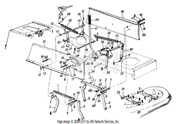 Upper Frame &amp; Mower Deck Lift Mechanism LT-14