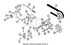 Drive Pulley And Cross Shaft (Transmission) (Use SN J136WG &amp; Up)