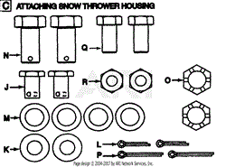 Group C-Attaching Snow Thrower Housing