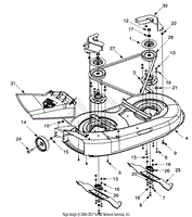 Deck Assembly (three bolt-blade)