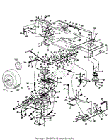 Drive Wheels &amp; Rear Pedal Assembly