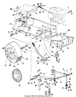 Deck Lift &amp; Hanger/Wheels, Rear/Fuel Tank/Hitch Plate