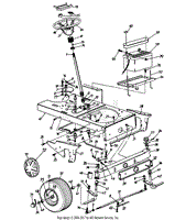 Steering Assembly/Axle, Front/Wheels, Front/Battery/Frame, Lower