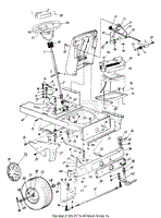 Steering Assembly/Battery/Axle, Front/Frame, Lower/Wheels, Front