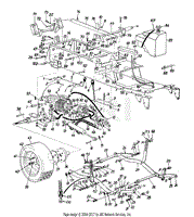 Deck Lift/Fuel Tank/Frame/Hydraulic/Wheels, Rear