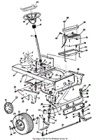 Battery, Front Wheels, Front Axle &amp; Steering Assembly