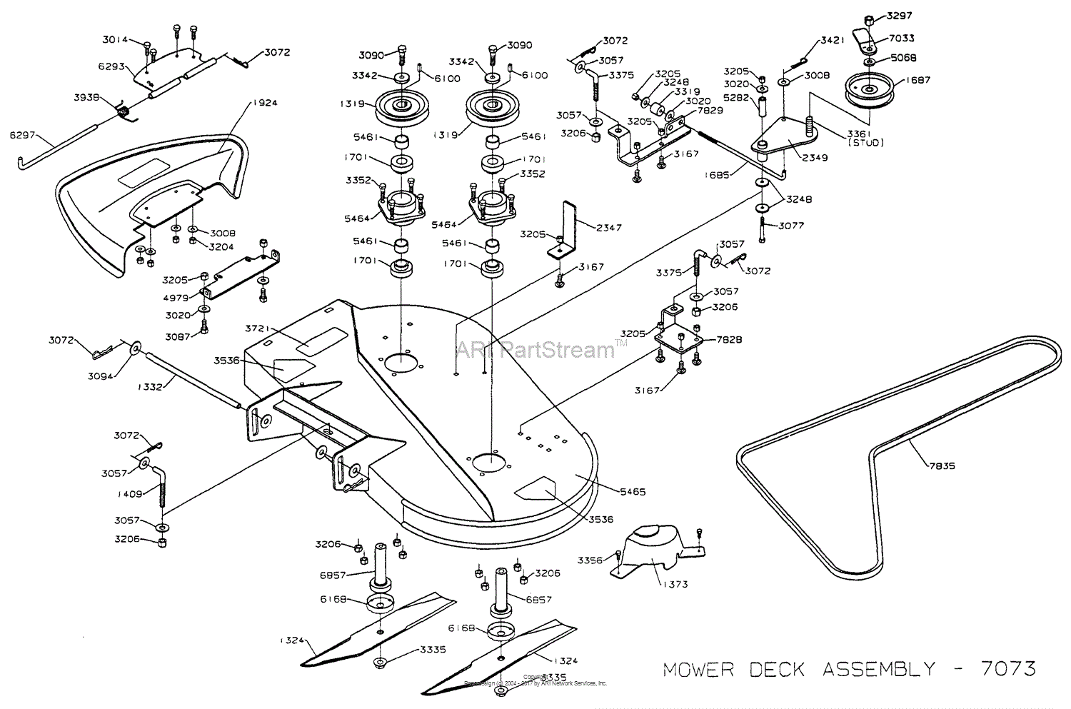 Dixon ZTR 3014 (1998) Parts Diagram for MOWER DECK 36 Dixon ZTR 3014 (1998) Parts Diagram for MOWER DECK 36
