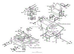 Dixon ZTR 502 (1990) Parts Diagram for CHASSIS ASSEMBLY