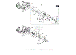 Motor Housing, Sprocket Guard, Chain Tensioner