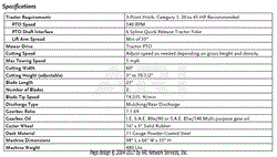 3PT 60&quot; Brush Mower Specs