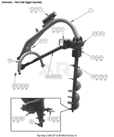 3PT Post Hole Digger Assembly