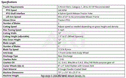 72&quot; Finish Mower Specs