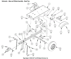 Base and Wheels Assembly-Road Tow