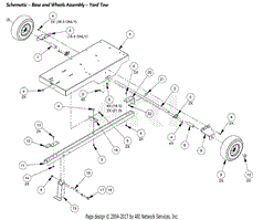 Base and Wheels Assembly-Yard Tow