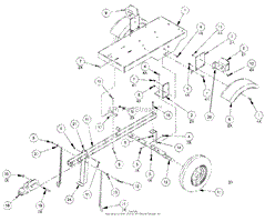 Base and Wheels Assembly-Road Tow