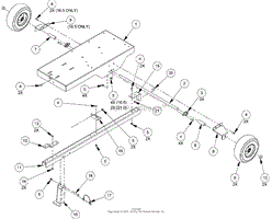 Base and Wheels Assembly-Yard Tow