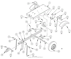 Base and Wheels Assembly-Road Tow