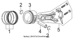 R210 Oil Ring Set Connecting Rod