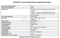 Roto Hog Mini Tiller 4 Cycle Specs