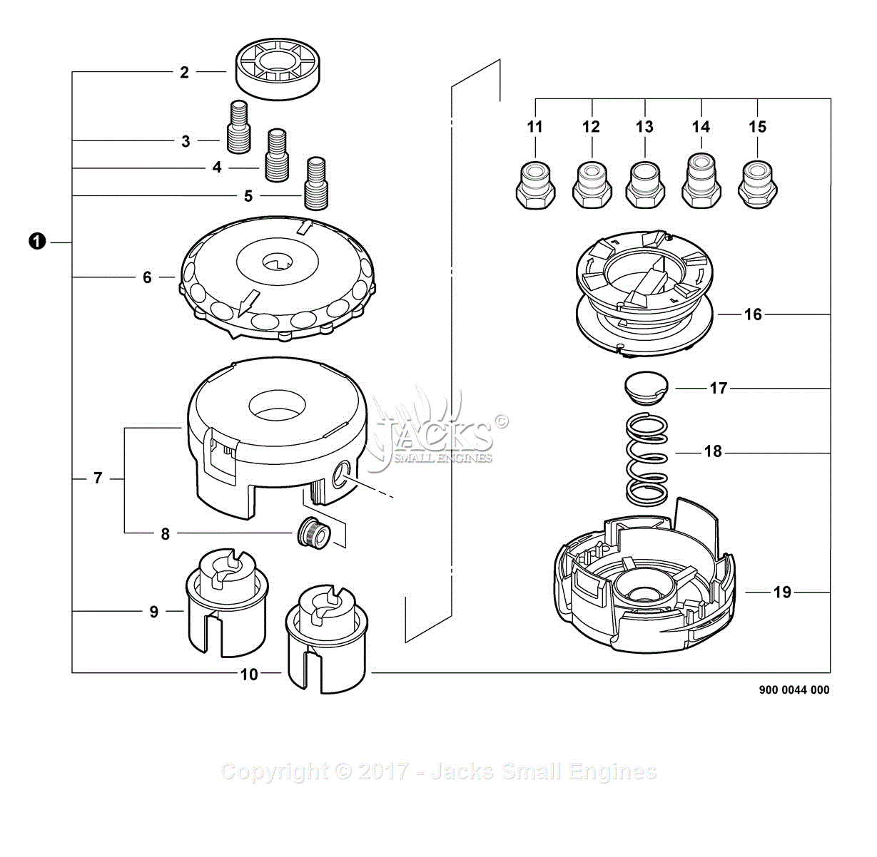 Echo 99944200907 Speed-Feed 400 Head Parts Diagram for SPEED