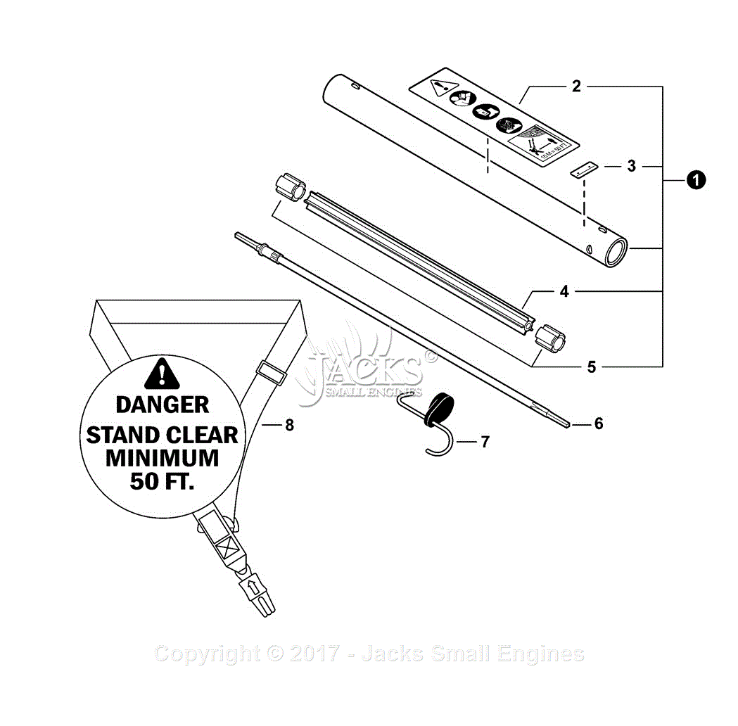 Echo 99944200640 Mid-reach Hedge Trimmer Attachment S/N