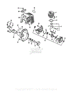 Engine, Crankcase, Fan Housing, Clutch Drum, Cover