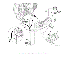 Fuel System, Side Handle  S/N: P33612001001 - P33612015859