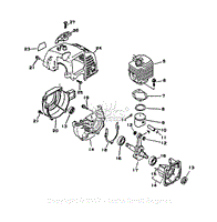 Engine, Crankcase, Fan Housing, Cover