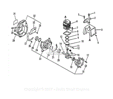 Engine, Crankcase, Fan Housing, Cover