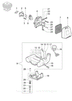 3 - Fuel tank and air filter