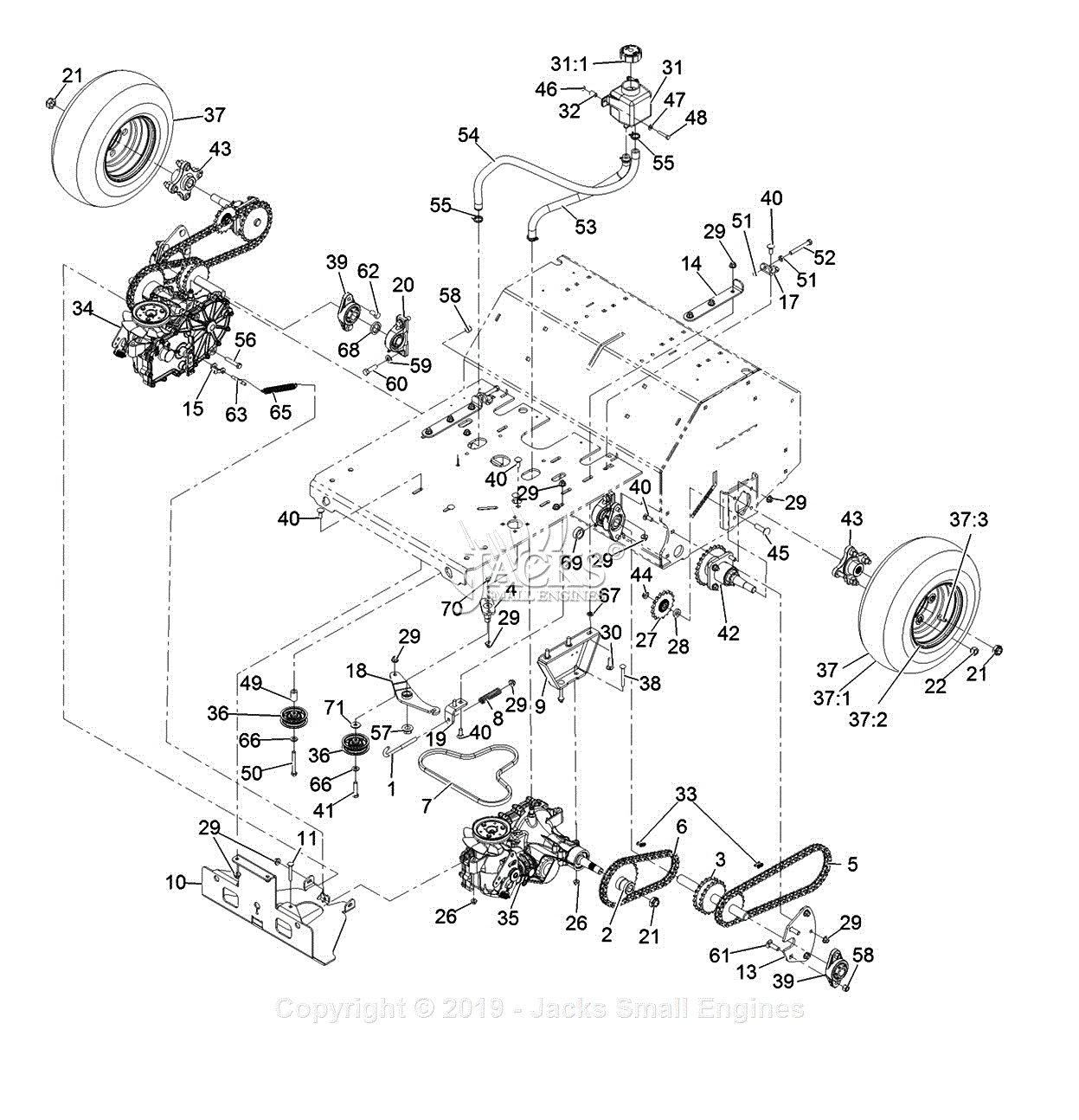 Exmark SAR481KA30 S/N 312,000,000 & Up Parts Diagram for