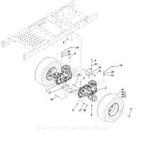 Hydro Transaxle Drive and Rear Wheel Assembly