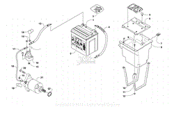 BATTERY AND STARTER MOTOR ASSEMBLY