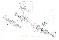 CRANKSHAFT, BALANCER, STARTER GEAR, AND PISTON ASSEMBLIES