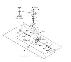 Fork and Caster Wheel Assembly